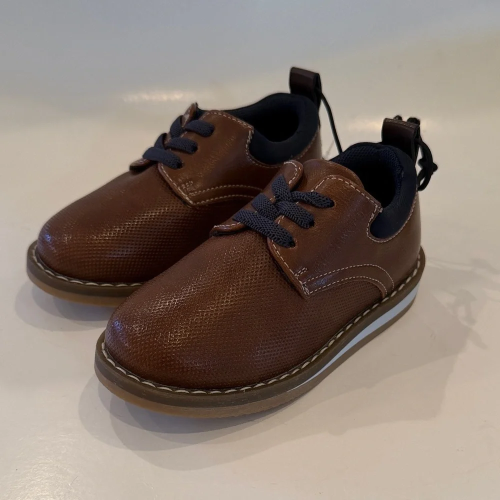 NWT The Lil Mackey Kids Brown Casual Slip on Shoes Size 7M